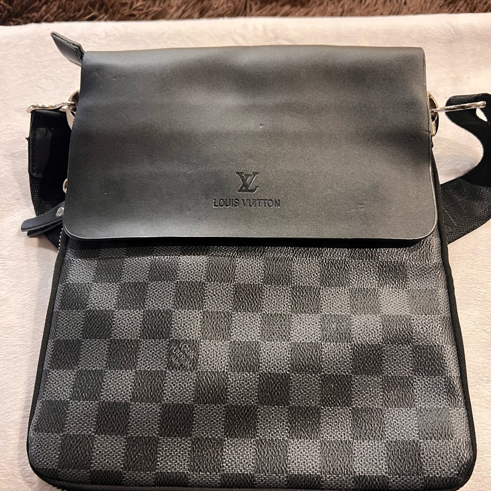 Louis Vuitton Monochrome Checkered Messenger Bag